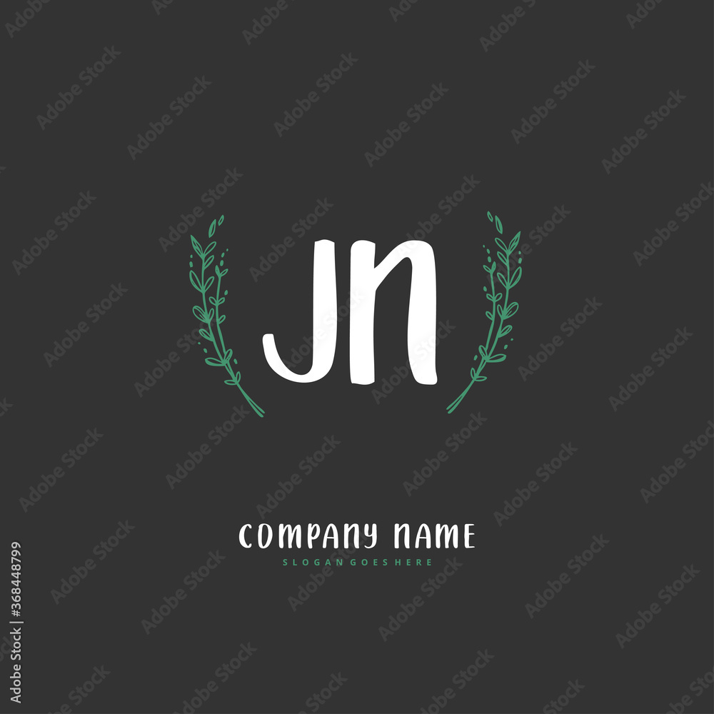 J N JN Initial handwriting and signature logo design with circle. Beautiful design handwritten logo for fashion, team, wedding, luxury logo. J N JN Initial handwriting and signature logo design with circle. Beautiful design handwritten logo for fashion, team, wedding, luxury logo.