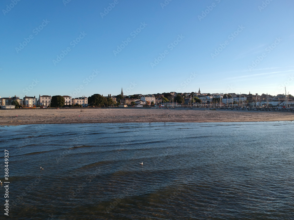 The beach at Ryde, Isle of Wight viewed from the Solent.