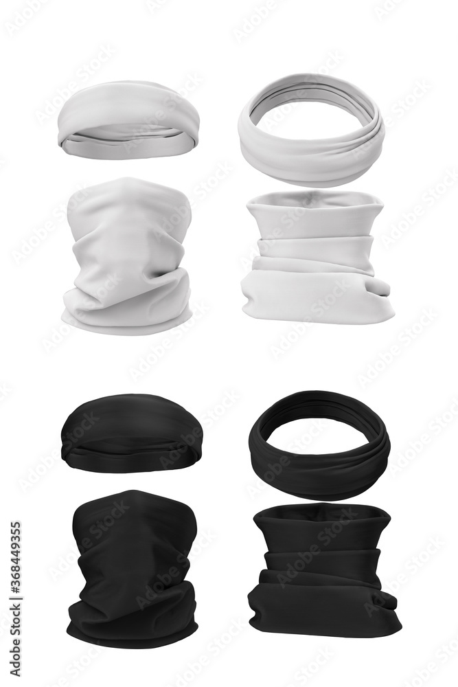 Buffs on the face and forehead. How to wear a buff. Headgear, bandage