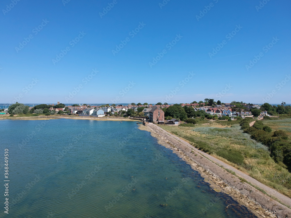 Aerial view of Yarmouth and Thorley Brook, Isle of Wight
