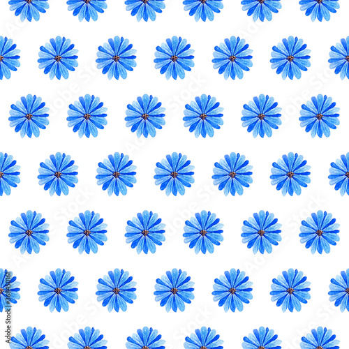 Watercolor meadow wildflowers trendy endless background. Cute summer Watercolor seamless pattern and scrapbook digital paper.