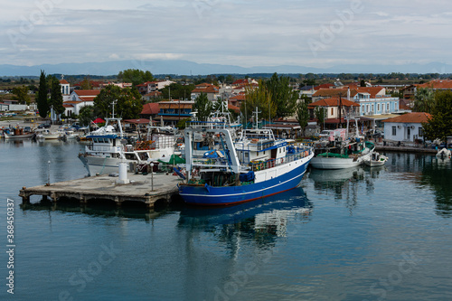 ferry and boats in Thassos island