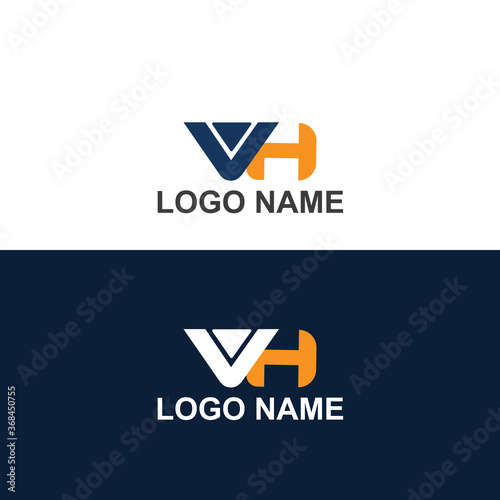 Creative VH letter logo, VH letter logo design, Design VH, Icon Design template vector, and company business logo.