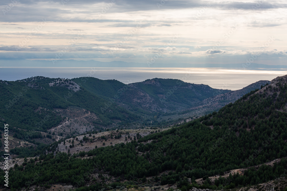 Obraz premium Oldest village in Thassos island Greece Kastro