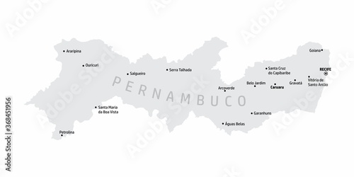 Pernambuco State map