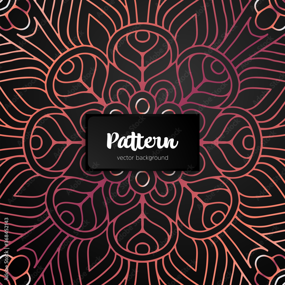 Vector ornamental mandala inspired ethnic art