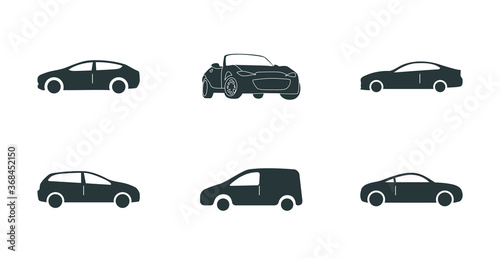 Cars vector flat illustration