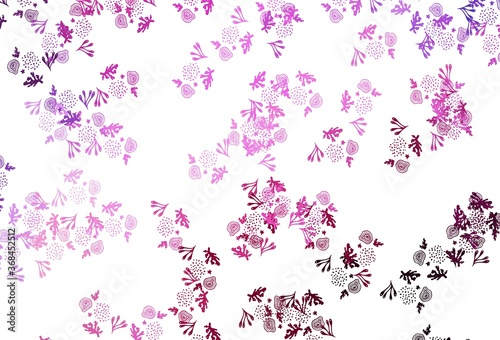 Light Purple, Pink vector template with chaotic shapes.