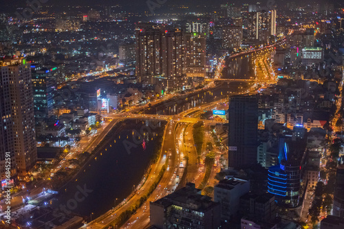 Night View of Saigon, Vietnam