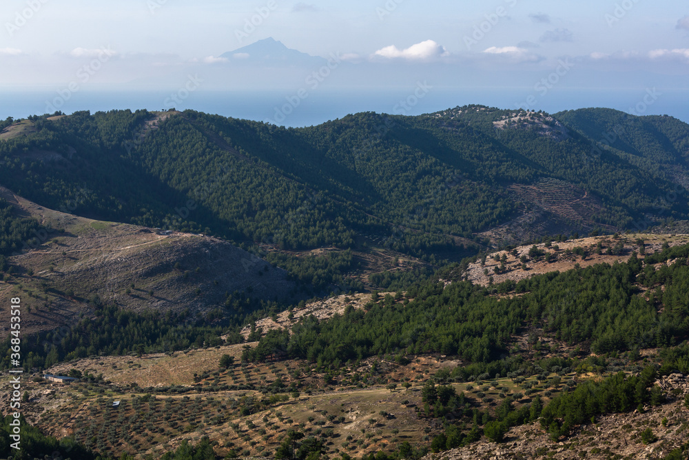 Naklejka premium Oldest village in Thassos island Greece Kastro