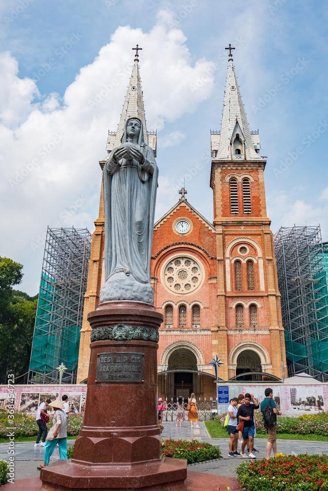 Notre-Dame Cathedral Basilica of Saigon in Vietnam