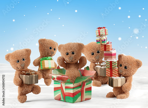 concept of Christmas. cute ...