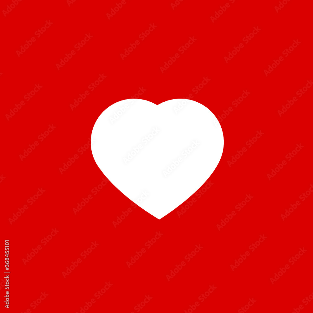 White heart on a red background. Vector illustration. Valentine day symbol White heart on a red background. Vector illustration. Valentine day symbol