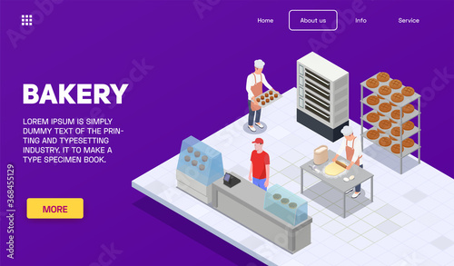 Bakery Isometric Concept