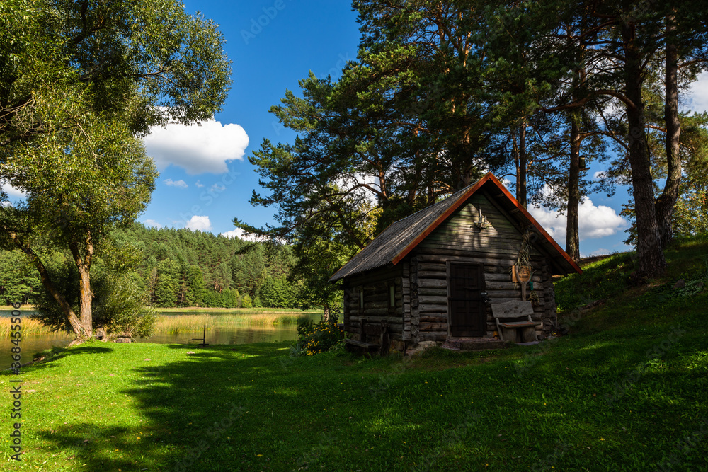 Old wooden traditional house in latvia Old wooden traditional house in latvia