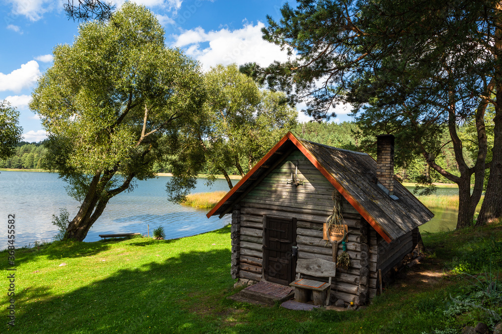 Old wooden traditional house in latvia