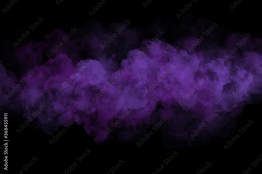 Fototapeta premium 3d Purple color splash on abstract black background