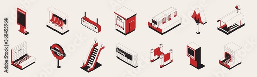 Subway Infrastructure Elements Set