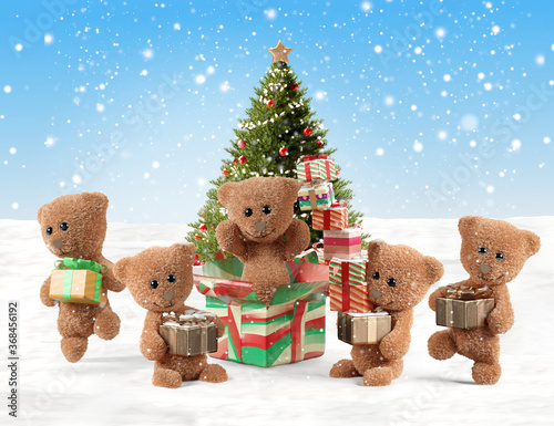 concept of Christmas. cute ...