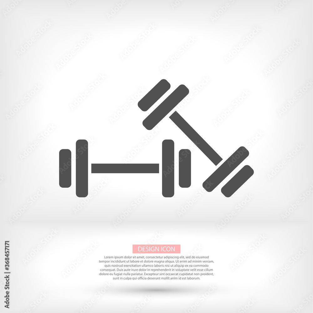 Dumbbell icon vector 10 eps design. lorem ipsum Flat Design JPG Dumbbell icon vector 10 eps design. lorem ipsum Flat Design JPG