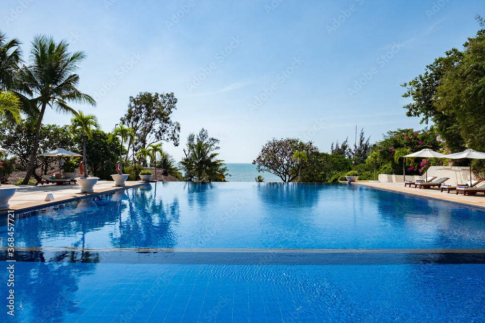 Swimming Pool in Tropical resort in Phan Thiet, Vietnam
