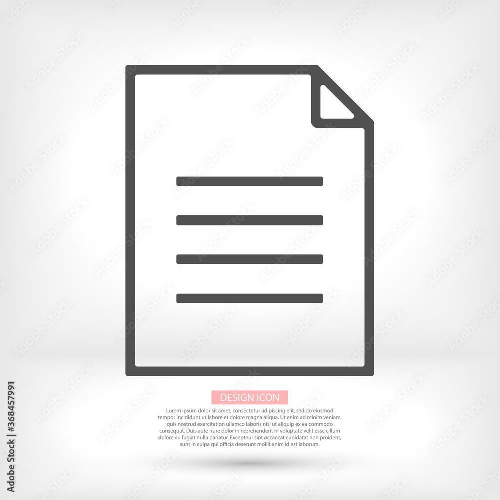 Document vector icon. lorem ipsum Flat Design JPG Document vector icon. lorem ipsum Flat Design JPG