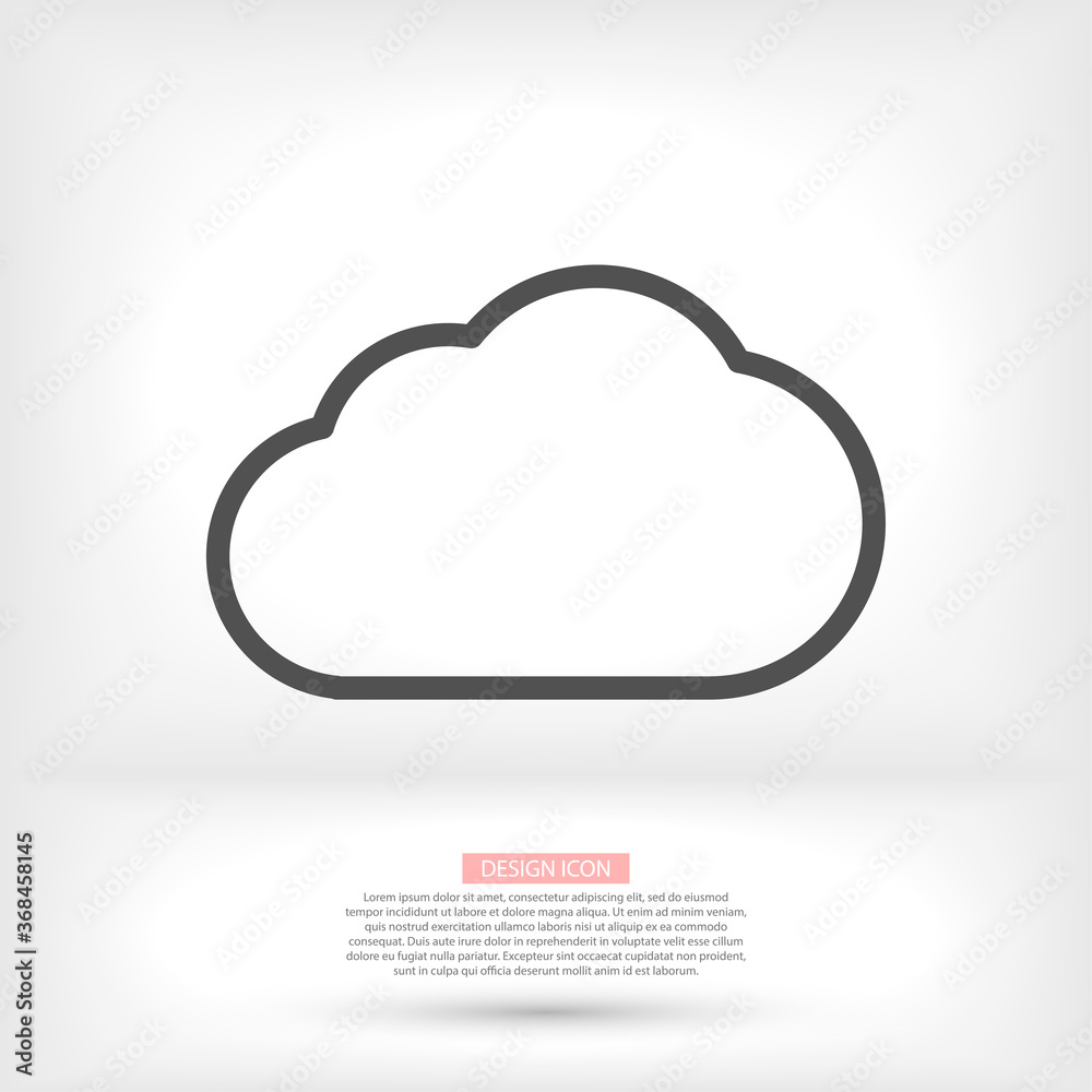 Cloud icon vector 10 EPS. lorem ipsum Flat Design JPG Cloud icon vector 10 EPS. lorem ipsum Flat Design JPG