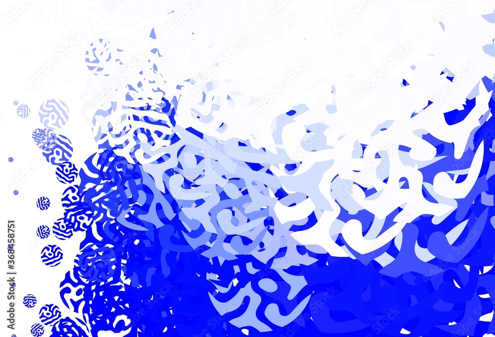 Fototapeta premium Light BLUE vector template with chaotic shapes.