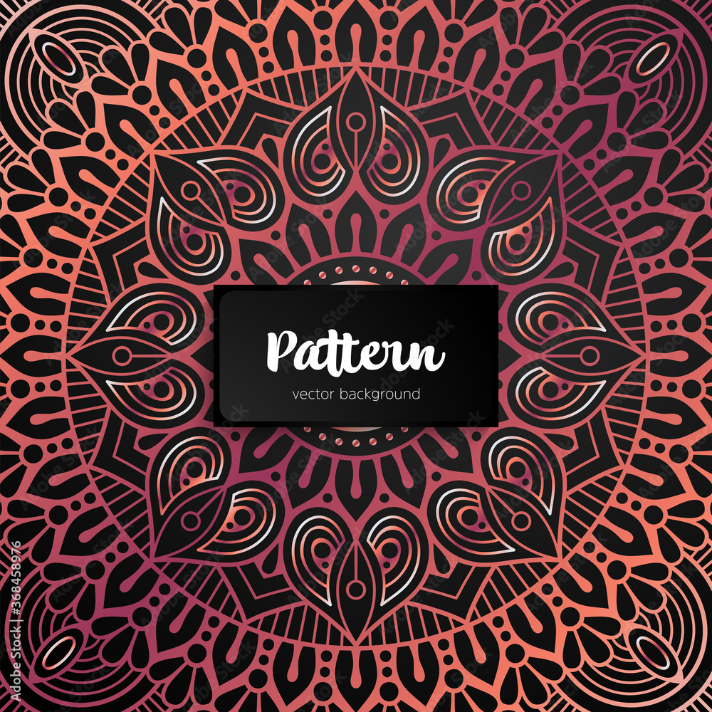 Vector ornamental mandala inspired ethnic art