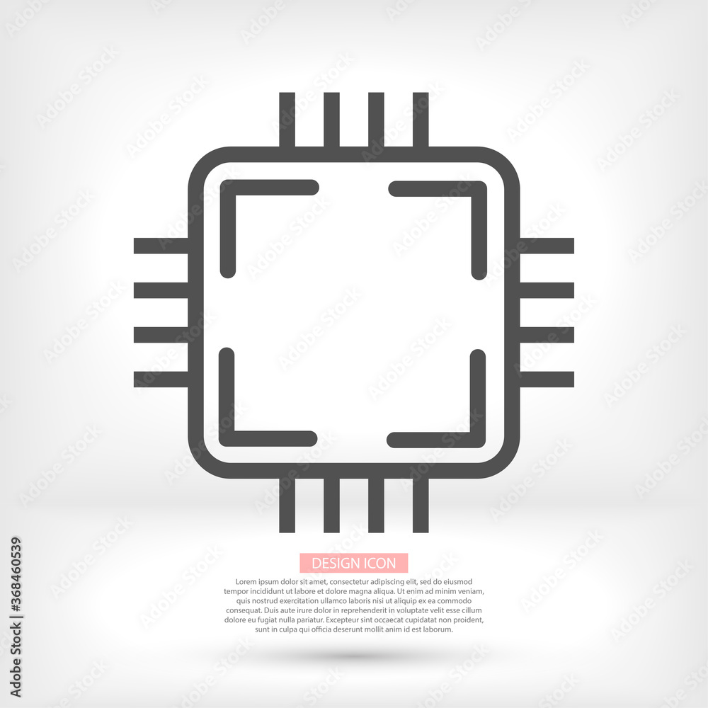 Microchip line icon vector. lorem ipsum Flat Design JPG Microchip line icon vector. lorem ipsum Flat Design JPG