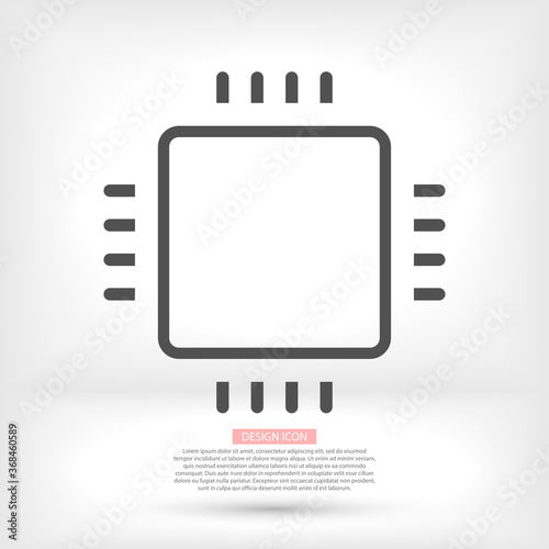 Microchip line icon vector. lorem ipsum Flat Design JPG