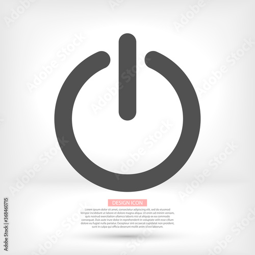 power off icon vector. lorem ipsum Flat Design JPG