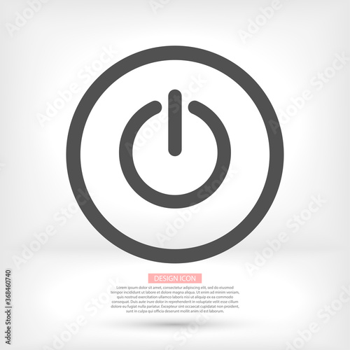 power off icon vector. lorem ipsum Flat Design JPG
