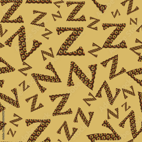 Z from the alfabet repeat pattern print background