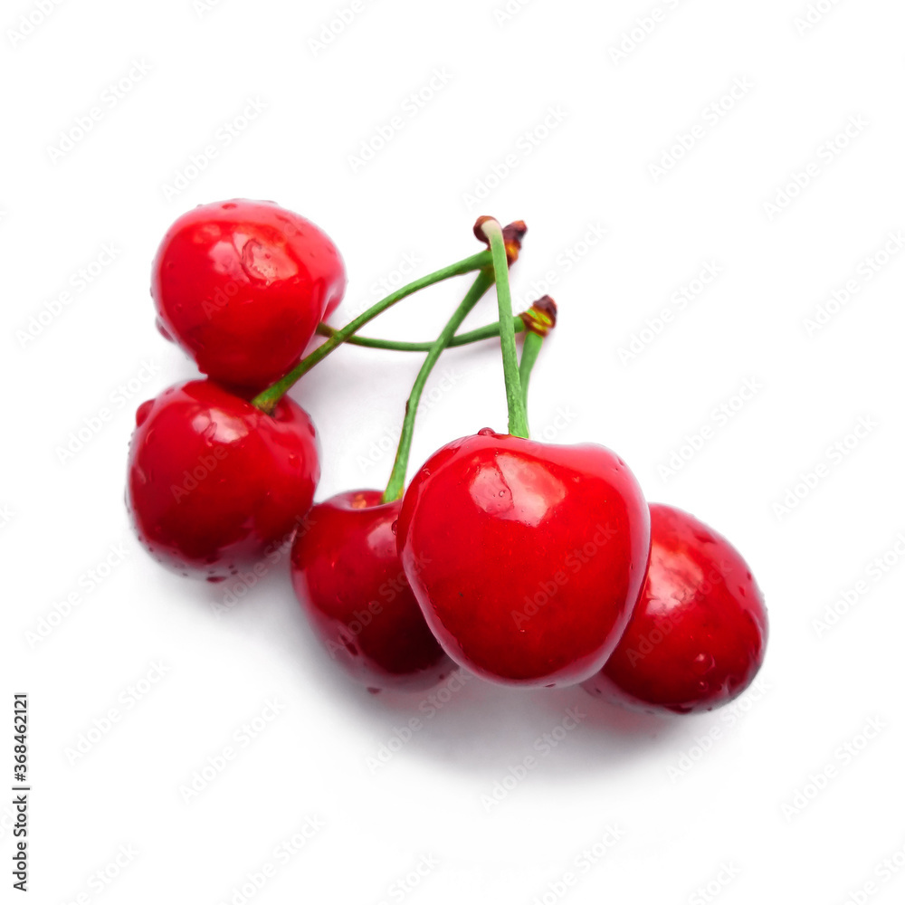 Obraz premium cherries isolated on white background