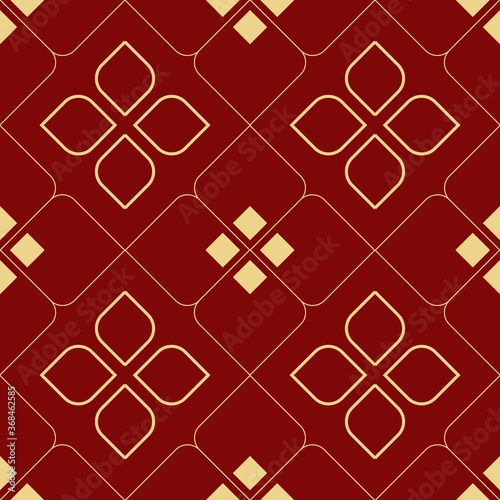 Abstract line thai geometric seamless pattern vector