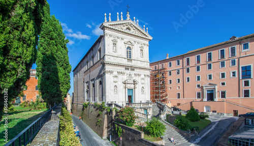 Rome, Italy - home of the Vatican and main center of Catholicism, Rome displays dozens of historical, wonderful churches. Here in particular the Santi Domenico e Sisto basilica