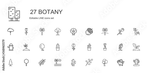 botany icons set