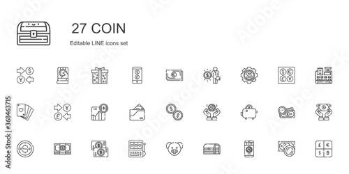 coin icons set