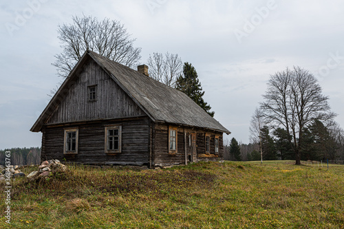Old wooden traditional house in latvia