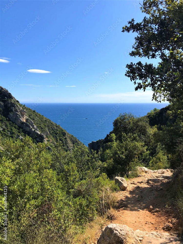 Nature path in Eze, South of France