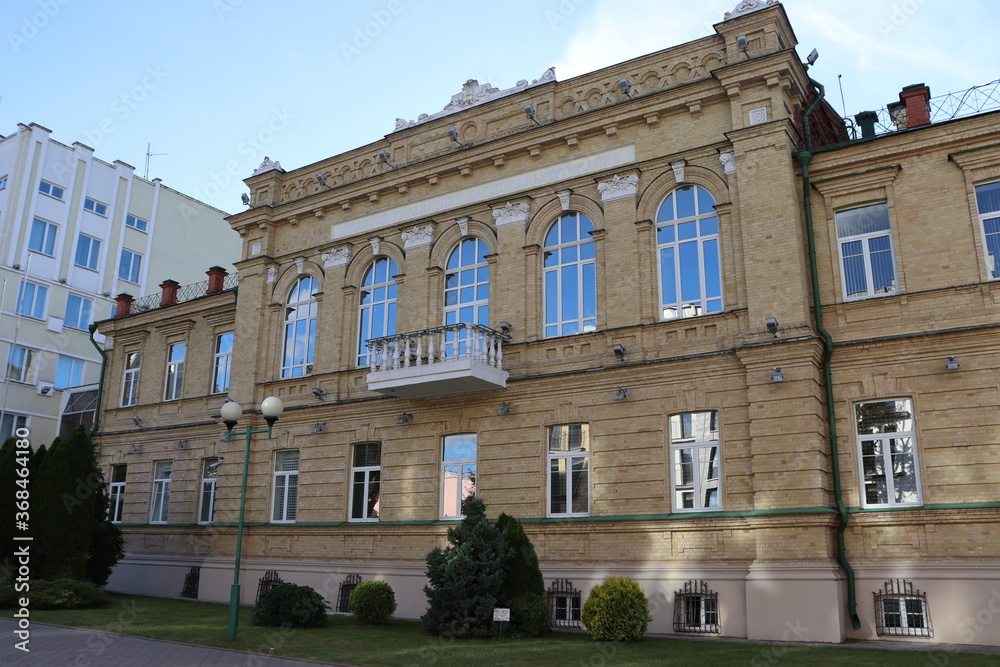 vintage college building in city of Mogilev