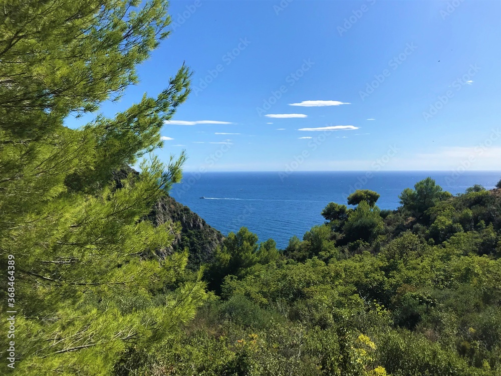 Scenic sea and nature view, South of France