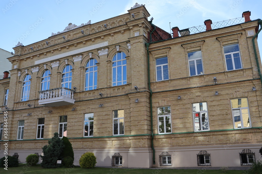 Fototapeta premium vintage college building in city of Mogilev