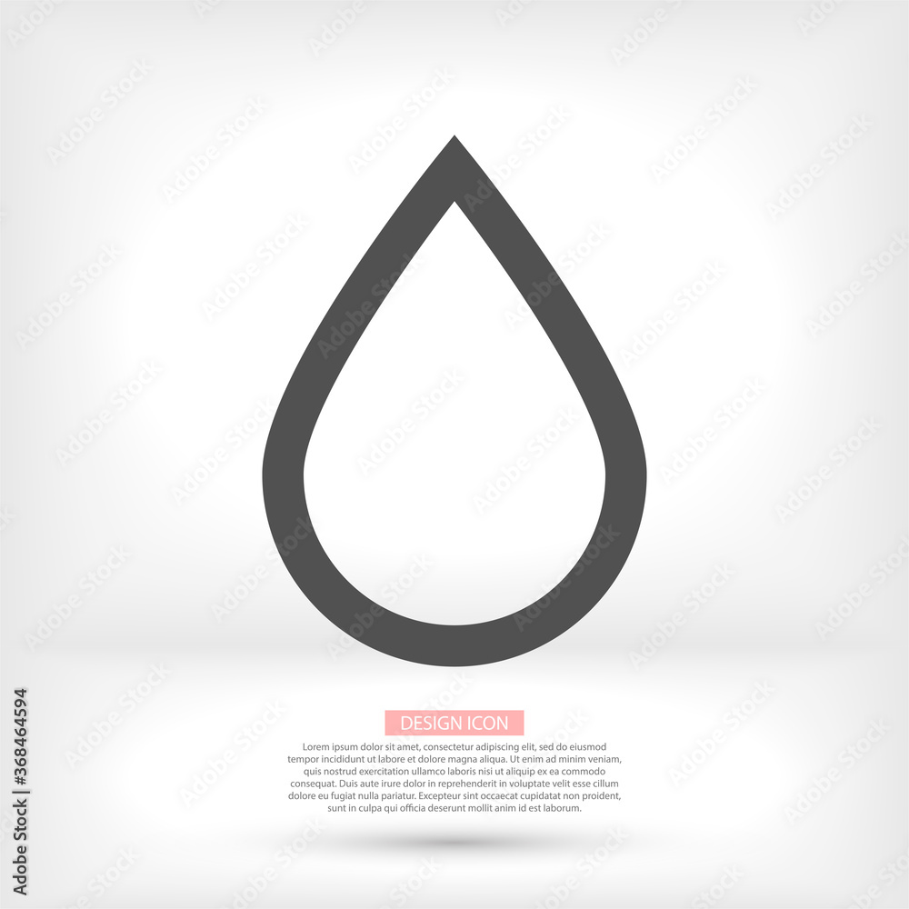 Water Icon. Rain Drop Vector Illustration, Aquatic Signage. Liquid Symbol for Design and Websites, Presentation or Mobile Application Water Icon. Rain Drop Vector Illustration, Aquatic Signage. Liquid Symbol for Design and Websites, Presentation or Mobile Application