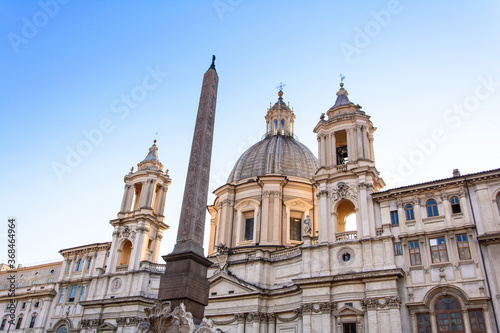 Sant'Agnese in Agone is a 17th-century Baroque church in Rome Italy. © Geert