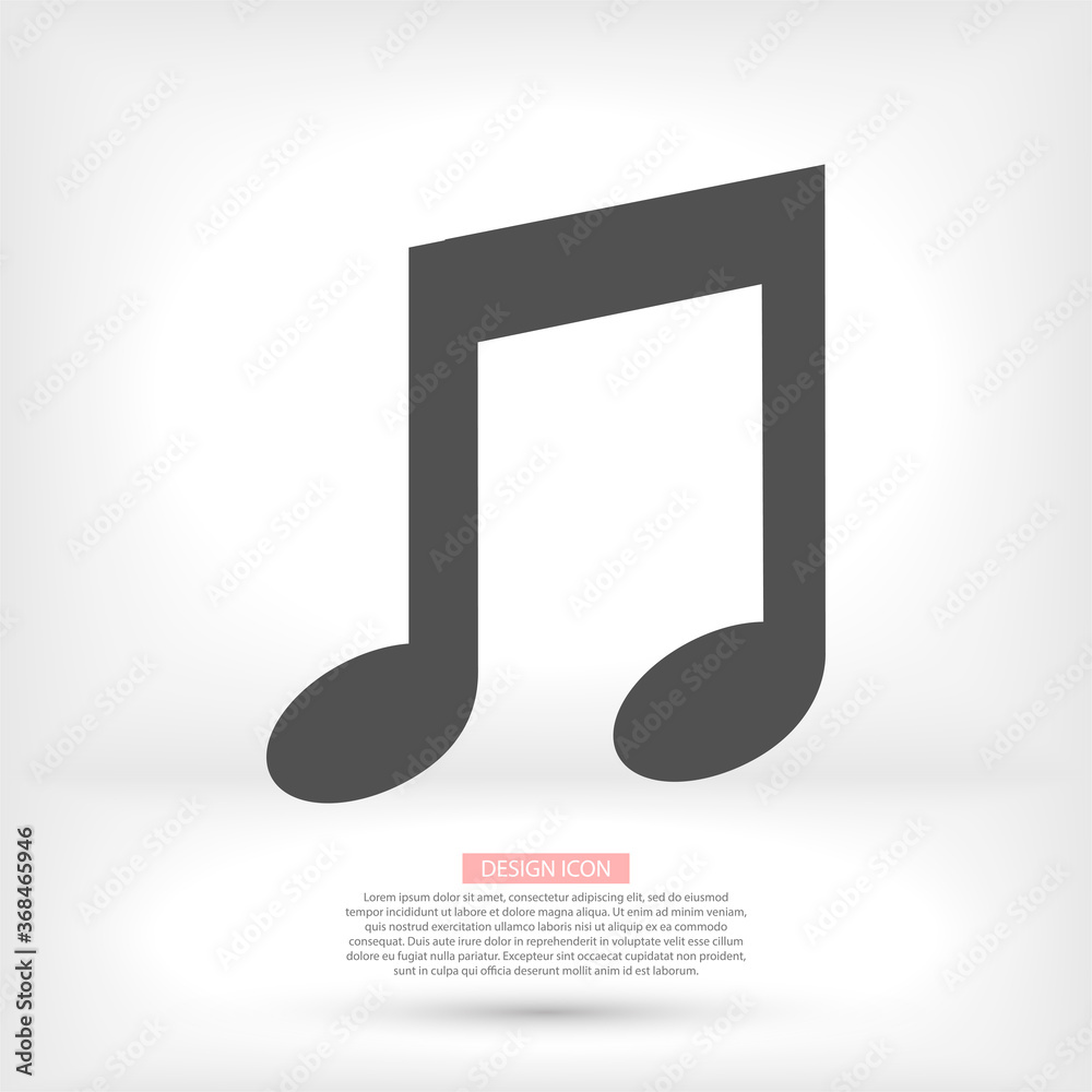 Music icon vector, Melody, song, note, sound, audio sign Isolated on white background icon vector. Trendy Flat style for graphic design, logo icon vector, Web site, social media Music icon vector, Melody, song, note, sound, audio sign Isolated on white background icon vector. Trendy Flat style for graphic design, logo icon vector, Web site, social media