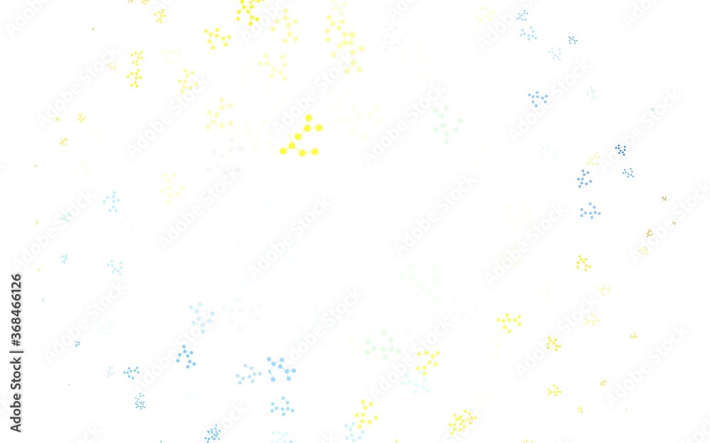 Light Blue, Yellow vector pattern with artificial intelligence network.