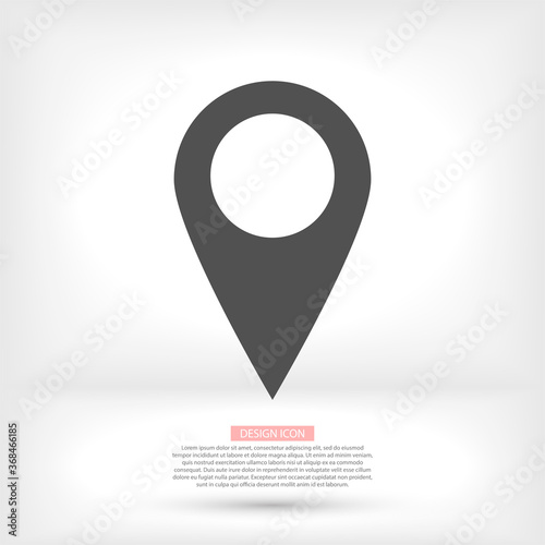Free Download Location icon vector. Pin sign Isolated on white background. Navigation map, gps, direction, place, icon vector compass, contact, search concept.icon vector Flat style design, logo, icon vector Web - GFXLoad