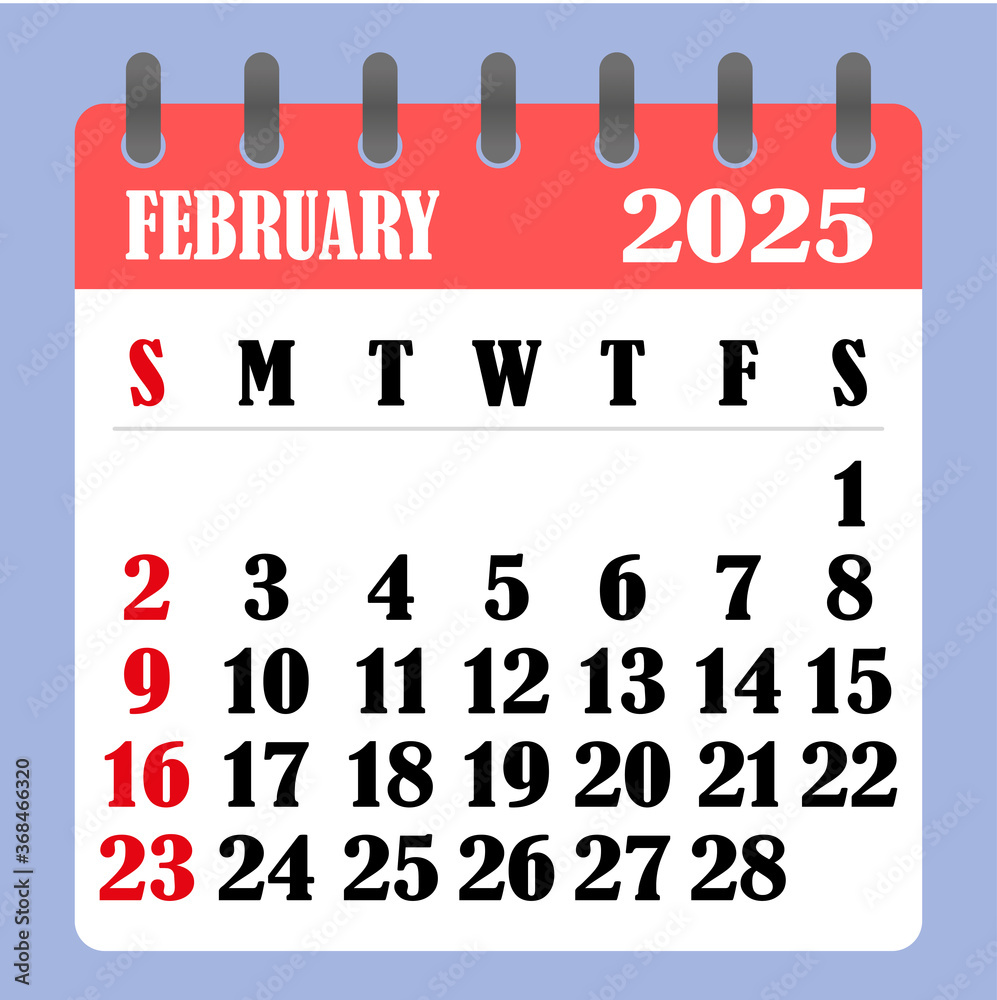 letter-calendar-for-february-2025-the-week-begins-on-sunday-time-planning-and-schedule